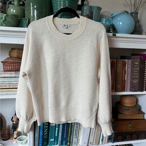 Madewell Corbett Balloon-Sleeve Sweater Cream M